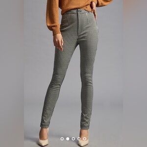Maeve by Anthropologie Black and White Checkered Skinny Pants